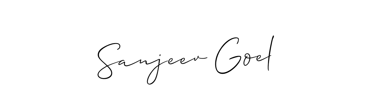 How to make Sanjeev Goel signature? Allison_Script is a professional autograph style. Create handwritten signature for Sanjeev Goel name. Sanjeev Goel signature style 2 images and pictures png