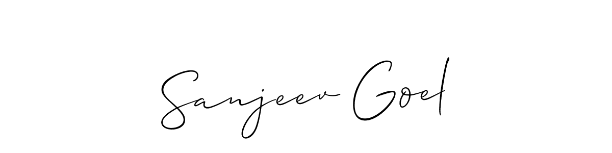 Sanjeev Goel stylish signature style. Best Handwritten Sign (Allison_Script) for my name. Handwritten Signature Collection Ideas for my name Sanjeev Goel. Sanjeev Goel signature style 2 images and pictures png