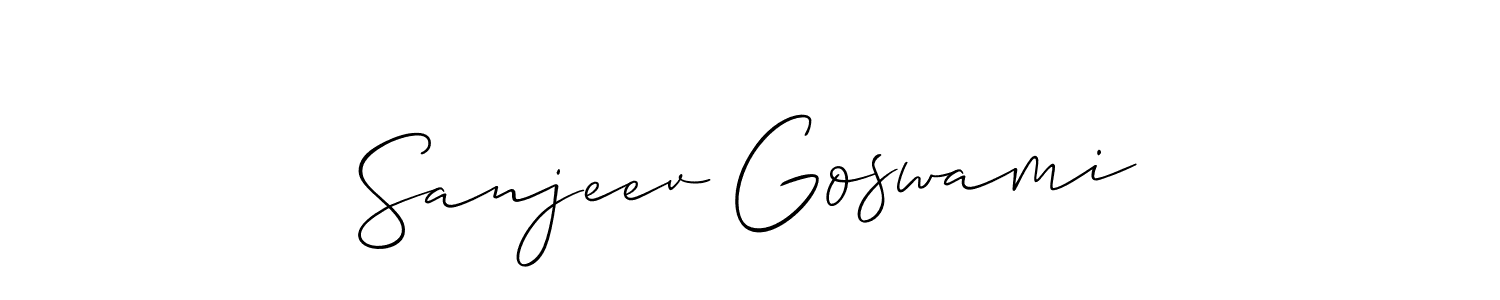 Use a signature maker to create a handwritten signature online. With this signature software, you can design (Allison_Script) your own signature for name Sanjeev Goswami. Sanjeev Goswami signature style 2 images and pictures png