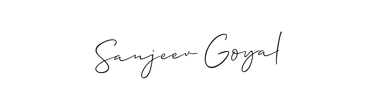 How to make Sanjeev Goyal signature? Allison_Script is a professional autograph style. Create handwritten signature for Sanjeev Goyal name. Sanjeev Goyal signature style 2 images and pictures png