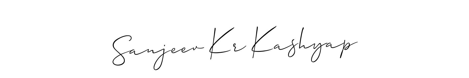 How to Draw Sanjeev Kr Kashyap signature style? Allison_Script is a latest design signature styles for name Sanjeev Kr Kashyap. Sanjeev Kr Kashyap signature style 2 images and pictures png