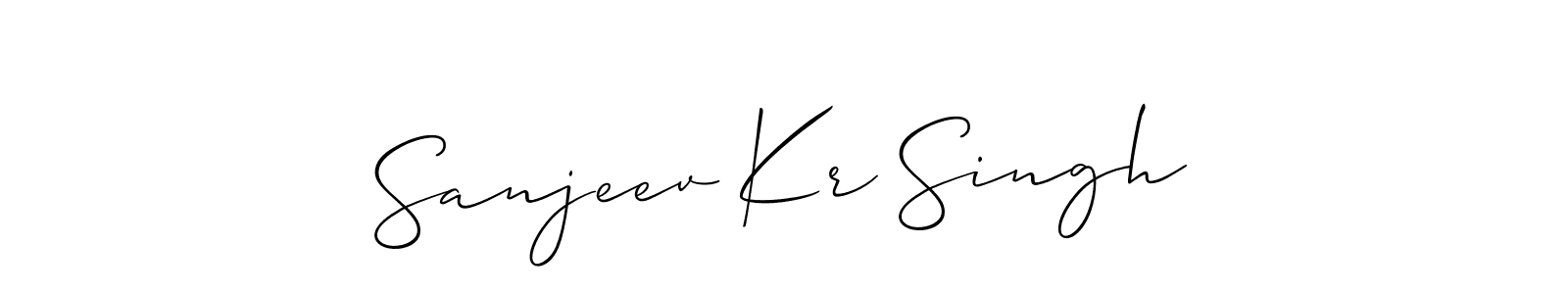 Make a beautiful signature design for name Sanjeev Kr Singh. With this signature (Allison_Script) style, you can create a handwritten signature for free. Sanjeev Kr Singh signature style 2 images and pictures png