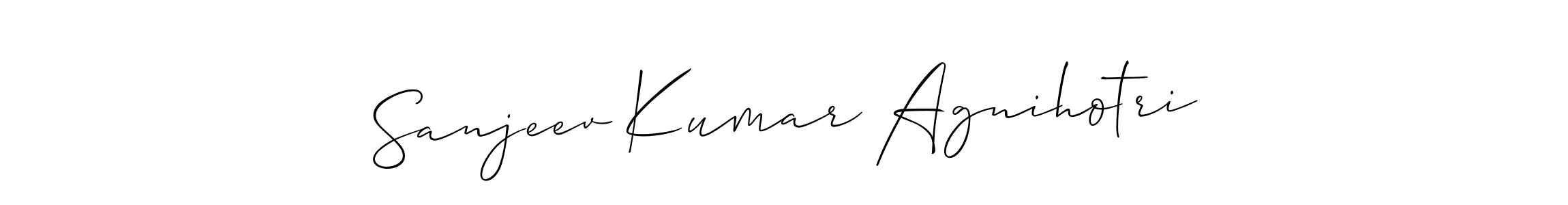 Use a signature maker to create a handwritten signature online. With this signature software, you can design (Allison_Script) your own signature for name Sanjeev Kumar Agnihotri. Sanjeev Kumar Agnihotri signature style 2 images and pictures png