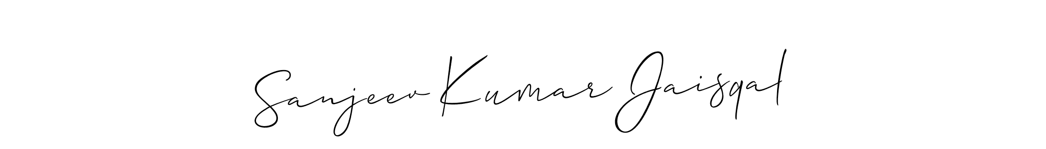 Also we have Sanjeev Kumar Jaisqal name is the best signature style. Create professional handwritten signature collection using Allison_Script autograph style. Sanjeev Kumar Jaisqal signature style 2 images and pictures png