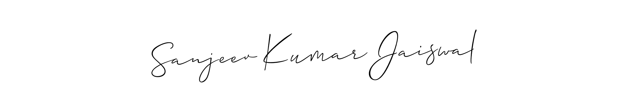 Make a beautiful signature design for name Sanjeev Kumar Jaiswal. With this signature (Allison_Script) style, you can create a handwritten signature for free. Sanjeev Kumar Jaiswal signature style 2 images and pictures png
