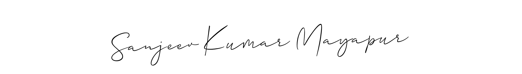 How to Draw Sanjeev Kumar Mayapur signature style? Allison_Script is a latest design signature styles for name Sanjeev Kumar Mayapur. Sanjeev Kumar Mayapur signature style 2 images and pictures png