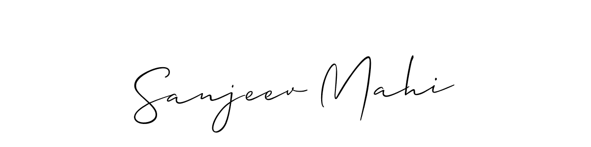 Use a signature maker to create a handwritten signature online. With this signature software, you can design (Allison_Script) your own signature for name Sanjeev Mahi. Sanjeev Mahi signature style 2 images and pictures png