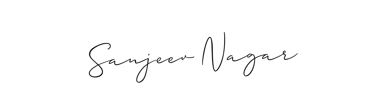 How to make Sanjeev Nagar name signature. Use Allison_Script style for creating short signs online. This is the latest handwritten sign. Sanjeev Nagar signature style 2 images and pictures png