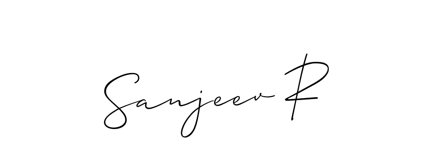 The best way (Allison_Script) to make a short signature is to pick only two or three words in your name. The name Sanjeev R include a total of six letters. For converting this name. Sanjeev R signature style 2 images and pictures png