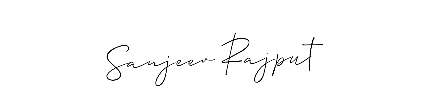 Use a signature maker to create a handwritten signature online. With this signature software, you can design (Allison_Script) your own signature for name Sanjeev Rajput. Sanjeev Rajput signature style 2 images and pictures png