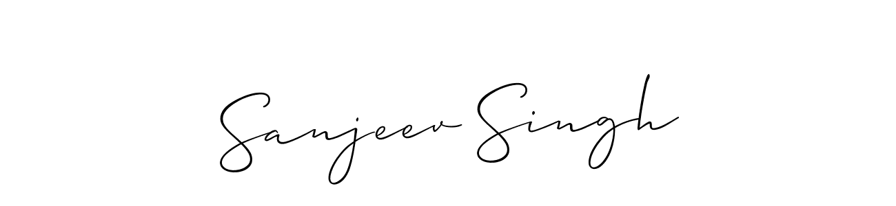 Make a beautiful signature design for name Sanjeev Singh. With this signature (Allison_Script) style, you can create a handwritten signature for free. Sanjeev Singh signature style 2 images and pictures png