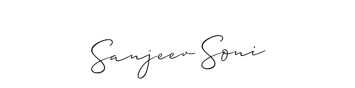It looks lik you need a new signature style for name Sanjeev Soni. Design unique handwritten (Allison_Script) signature with our free signature maker in just a few clicks. Sanjeev Soni signature style 2 images and pictures png