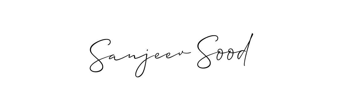 Design your own signature with our free online signature maker. With this signature software, you can create a handwritten (Allison_Script) signature for name Sanjeev Sood. Sanjeev Sood signature style 2 images and pictures png