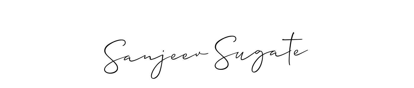 Create a beautiful signature design for name Sanjeev Sugate. With this signature (Allison_Script) fonts, you can make a handwritten signature for free. Sanjeev Sugate signature style 2 images and pictures png