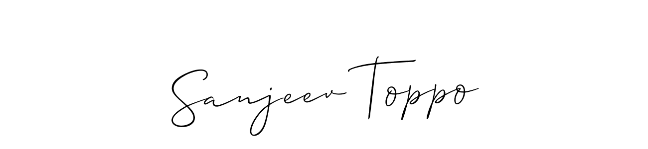 Here are the top 10 professional signature styles for the name Sanjeev Toppo. These are the best autograph styles you can use for your name. Sanjeev Toppo signature style 2 images and pictures png