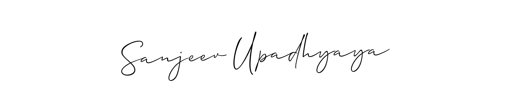 if you are searching for the best signature style for your name Sanjeev Upadhyaya. so please give up your signature search. here we have designed multiple signature styles  using Allison_Script. Sanjeev Upadhyaya signature style 2 images and pictures png