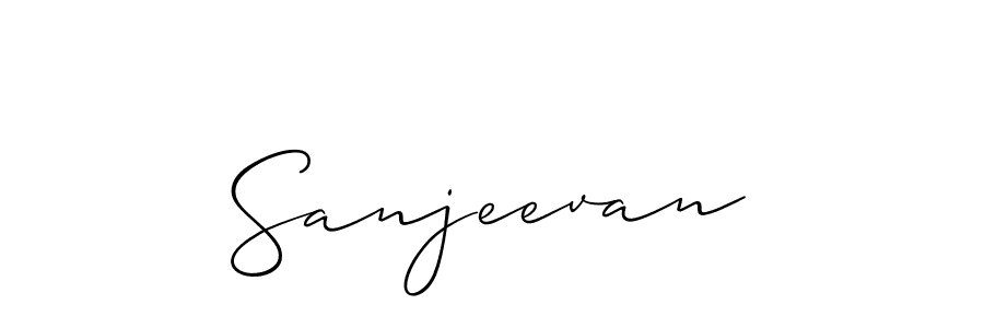 Also You can easily find your signature by using the search form. We will create Sanjeevan name handwritten signature images for you free of cost using Allison_Script sign style. Sanjeevan signature style 2 images and pictures png