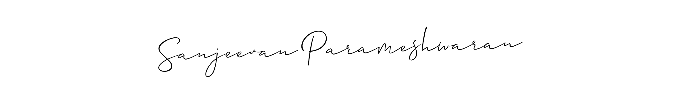 How to make Sanjeevan Parameshwaran signature? Allison_Script is a professional autograph style. Create handwritten signature for Sanjeevan Parameshwaran name. Sanjeevan Parameshwaran signature style 2 images and pictures png