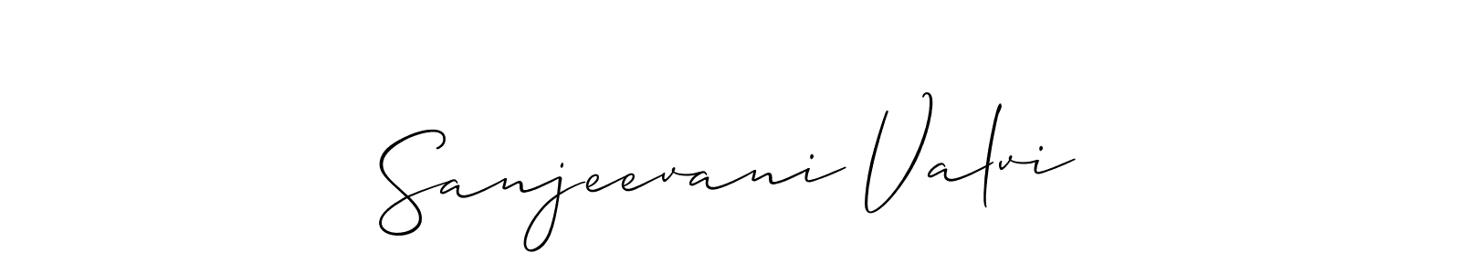 Make a short Sanjeevani Valvi signature style. Manage your documents anywhere anytime using Allison_Script. Create and add eSignatures, submit forms, share and send files easily. Sanjeevani Valvi signature style 2 images and pictures png