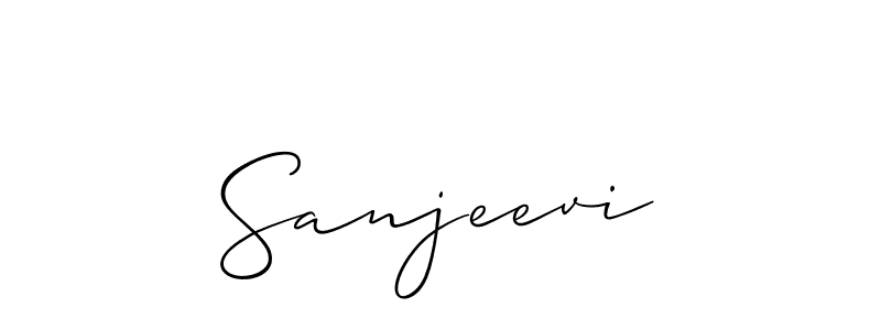 Create a beautiful signature design for name Sanjeevi. With this signature (Allison_Script) fonts, you can make a handwritten signature for free. Sanjeevi signature style 2 images and pictures png