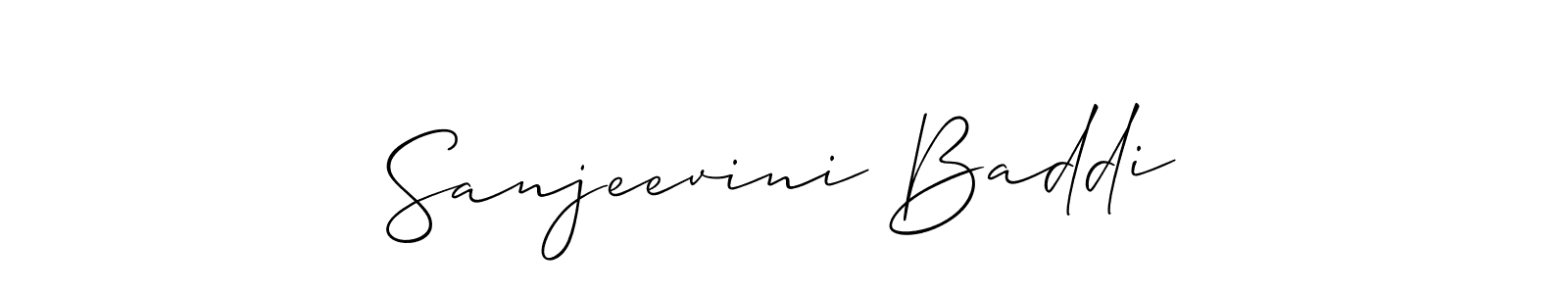 It looks lik you need a new signature style for name Sanjeevini Baddi. Design unique handwritten (Allison_Script) signature with our free signature maker in just a few clicks. Sanjeevini Baddi signature style 2 images and pictures png