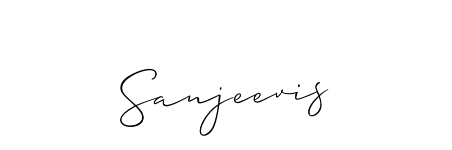 Allison_Script is a professional signature style that is perfect for those who want to add a touch of class to their signature. It is also a great choice for those who want to make their signature more unique. Get Sanjeevis name to fancy signature for free. Sanjeevis signature style 2 images and pictures png