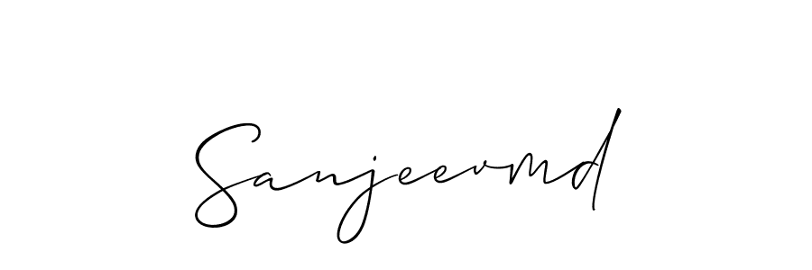 How to make Sanjeevmd name signature. Use Allison_Script style for creating short signs online. This is the latest handwritten sign. Sanjeevmd signature style 2 images and pictures png