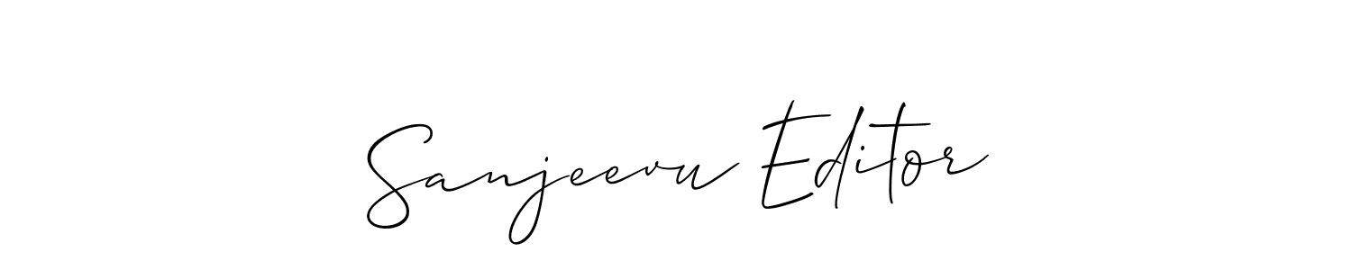 You should practise on your own different ways (Allison_Script) to write your name (Sanjeevu Editor) in signature. don't let someone else do it for you. Sanjeevu Editor signature style 2 images and pictures png