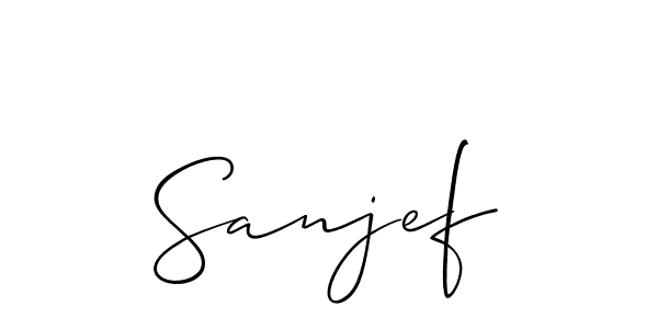 This is the best signature style for the Sanjef name. Also you like these signature font (Allison_Script). Mix name signature. Sanjef signature style 2 images and pictures png