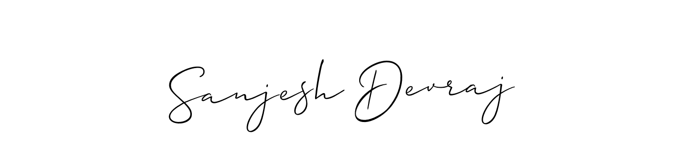 Sanjesh Devraj stylish signature style. Best Handwritten Sign (Allison_Script) for my name. Handwritten Signature Collection Ideas for my name Sanjesh Devraj. Sanjesh Devraj signature style 2 images and pictures png