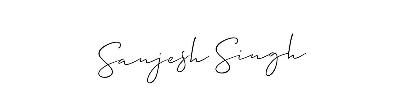 Allison_Script is a professional signature style that is perfect for those who want to add a touch of class to their signature. It is also a great choice for those who want to make their signature more unique. Get Sanjesh Singh name to fancy signature for free. Sanjesh Singh signature style 2 images and pictures png