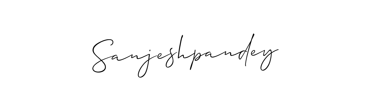 The best way (Allison_Script) to make a short signature is to pick only two or three words in your name. The name Sanjeshpandey include a total of six letters. For converting this name. Sanjeshpandey signature style 2 images and pictures png