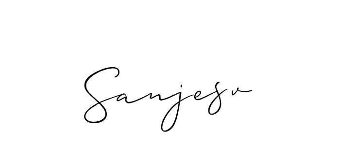 Once you've used our free online signature maker to create your best signature Allison_Script style, it's time to enjoy all of the benefits that Sanjesv name signing documents. Sanjesv signature style 2 images and pictures png