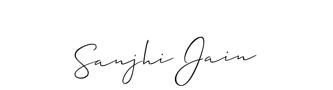 Sanjhi Jain stylish signature style. Best Handwritten Sign (Allison_Script) for my name. Handwritten Signature Collection Ideas for my name Sanjhi Jain. Sanjhi Jain signature style 2 images and pictures png