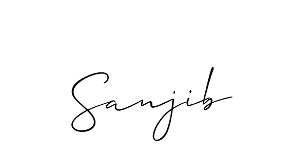 Design your own signature with our free online signature maker. With this signature software, you can create a handwritten (Allison_Script) signature for name Sanjib. Sanjib signature style 2 images and pictures png