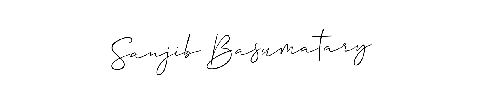 Design your own signature with our free online signature maker. With this signature software, you can create a handwritten (Allison_Script) signature for name Sanjib Basumatary. Sanjib Basumatary signature style 2 images and pictures png