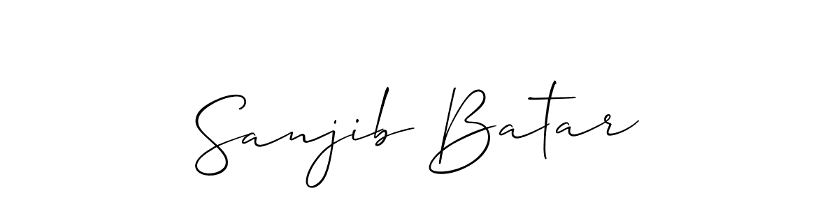 You should practise on your own different ways (Allison_Script) to write your name (Sanjib Batar) in signature. don't let someone else do it for you. Sanjib Batar signature style 2 images and pictures png