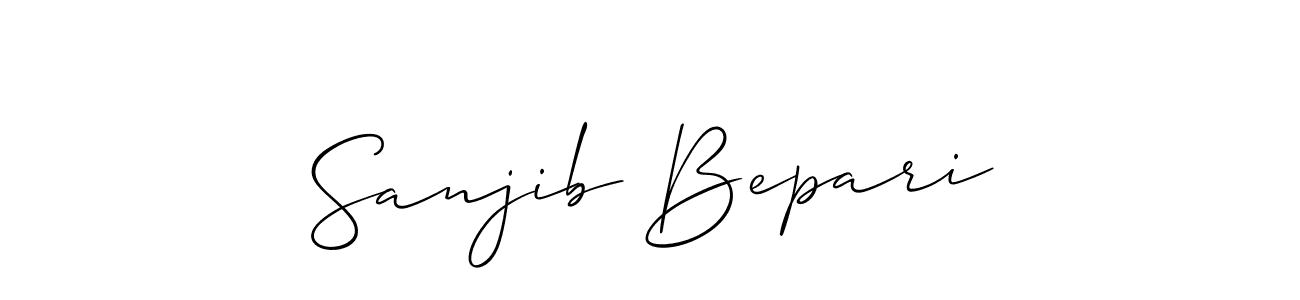 How to make Sanjib Bepari name signature. Use Allison_Script style for creating short signs online. This is the latest handwritten sign. Sanjib Bepari signature style 2 images and pictures png