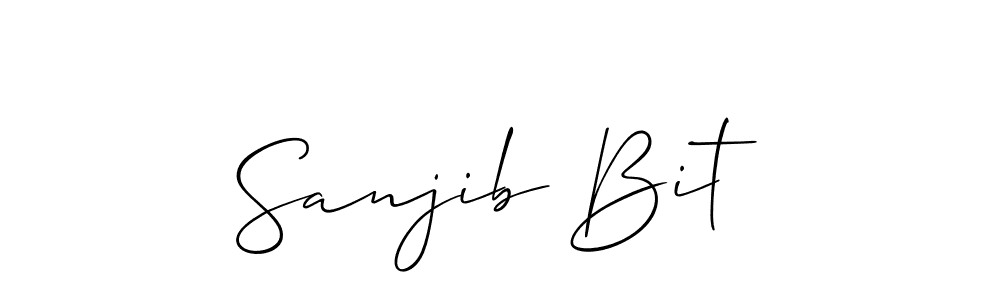 Create a beautiful signature design for name Sanjib Bit. With this signature (Allison_Script) fonts, you can make a handwritten signature for free. Sanjib Bit signature style 2 images and pictures png