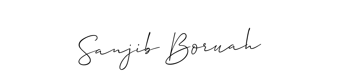 if you are searching for the best signature style for your name Sanjib Boruah. so please give up your signature search. here we have designed multiple signature styles  using Allison_Script. Sanjib Boruah signature style 2 images and pictures png