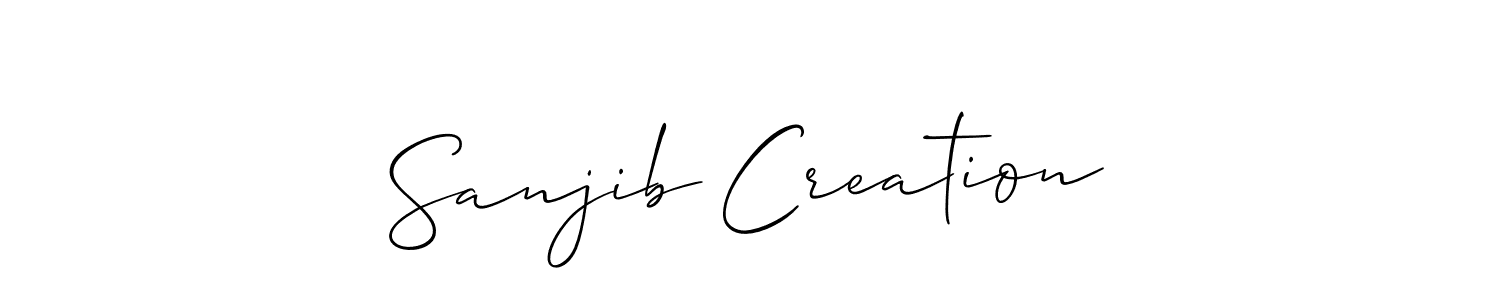 Similarly Allison_Script is the best handwritten signature design. Signature creator online .You can use it as an online autograph creator for name Sanjib Creation. Sanjib Creation signature style 2 images and pictures png