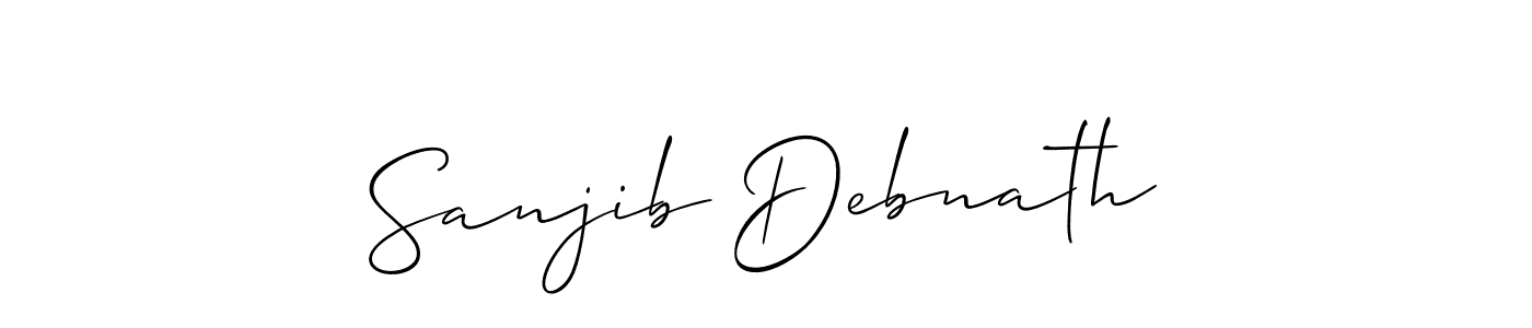 Sanjib Debnath stylish signature style. Best Handwritten Sign (Allison_Script) for my name. Handwritten Signature Collection Ideas for my name Sanjib Debnath. Sanjib Debnath signature style 2 images and pictures png