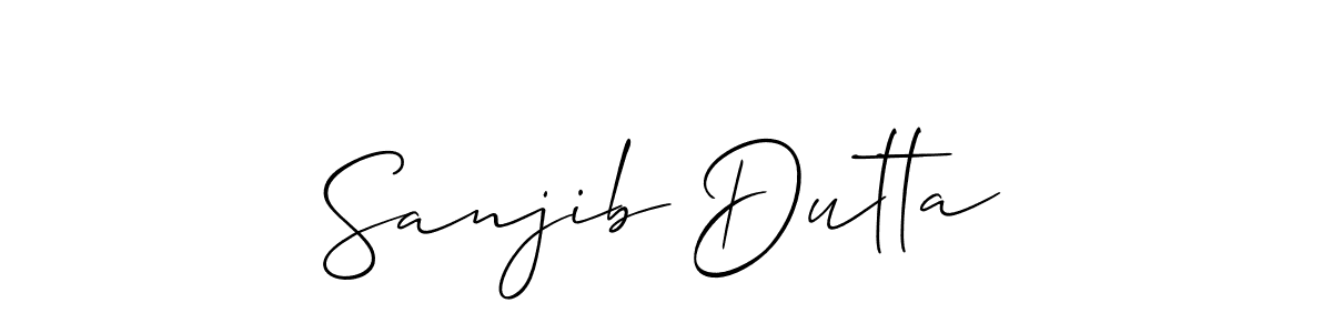 Use a signature maker to create a handwritten signature online. With this signature software, you can design (Allison_Script) your own signature for name Sanjib Dutta. Sanjib Dutta signature style 2 images and pictures png