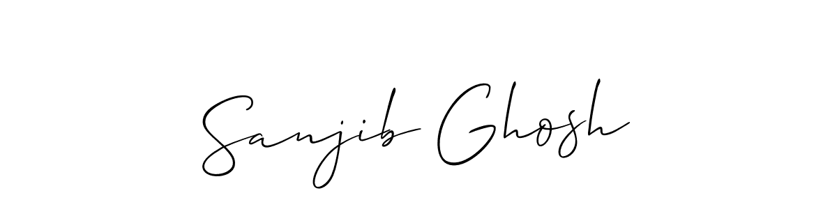 Allison_Script is a professional signature style that is perfect for those who want to add a touch of class to their signature. It is also a great choice for those who want to make their signature more unique. Get Sanjib Ghosh name to fancy signature for free. Sanjib Ghosh signature style 2 images and pictures png