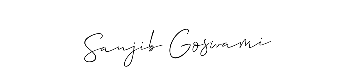 Similarly Allison_Script is the best handwritten signature design. Signature creator online .You can use it as an online autograph creator for name Sanjib Goswami. Sanjib Goswami signature style 2 images and pictures png
