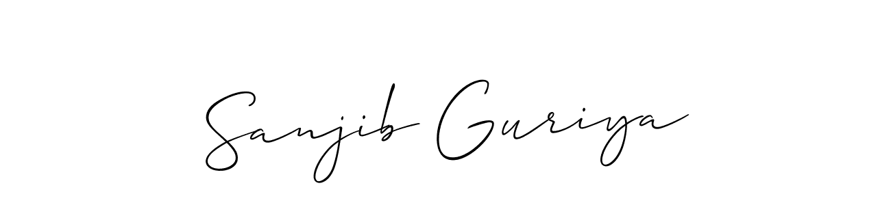 Make a beautiful signature design for name Sanjib Guriya. With this signature (Allison_Script) style, you can create a handwritten signature for free. Sanjib Guriya signature style 2 images and pictures png
