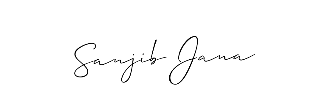 Make a beautiful signature design for name Sanjib Jana. With this signature (Allison_Script) style, you can create a handwritten signature for free. Sanjib Jana signature style 2 images and pictures png