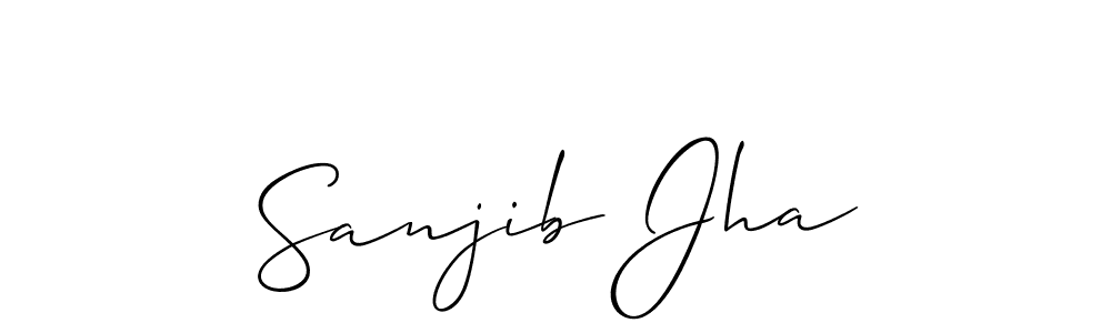 if you are searching for the best signature style for your name Sanjib Jha. so please give up your signature search. here we have designed multiple signature styles  using Allison_Script. Sanjib Jha signature style 2 images and pictures png