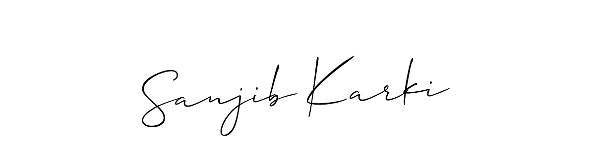 if you are searching for the best signature style for your name Sanjib Karki. so please give up your signature search. here we have designed multiple signature styles  using Allison_Script. Sanjib Karki signature style 2 images and pictures png