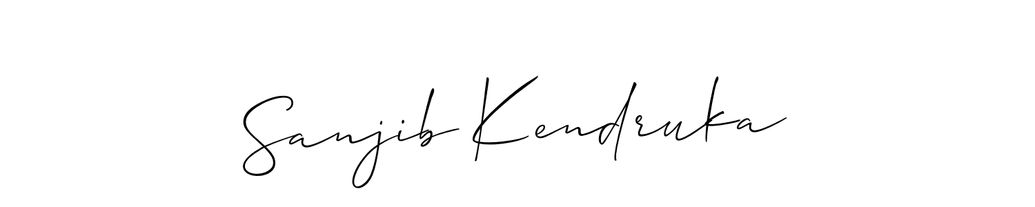 How to make Sanjib Kendruka name signature. Use Allison_Script style for creating short signs online. This is the latest handwritten sign. Sanjib Kendruka signature style 2 images and pictures png